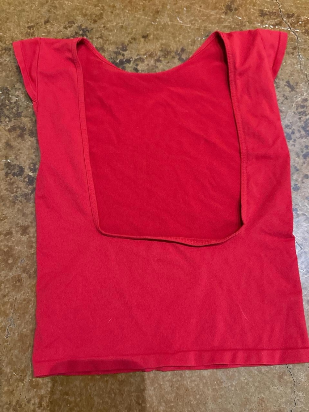 Red Free People Backless/Open Back Cap Sleeve Tank Top - Picture 4 of 4